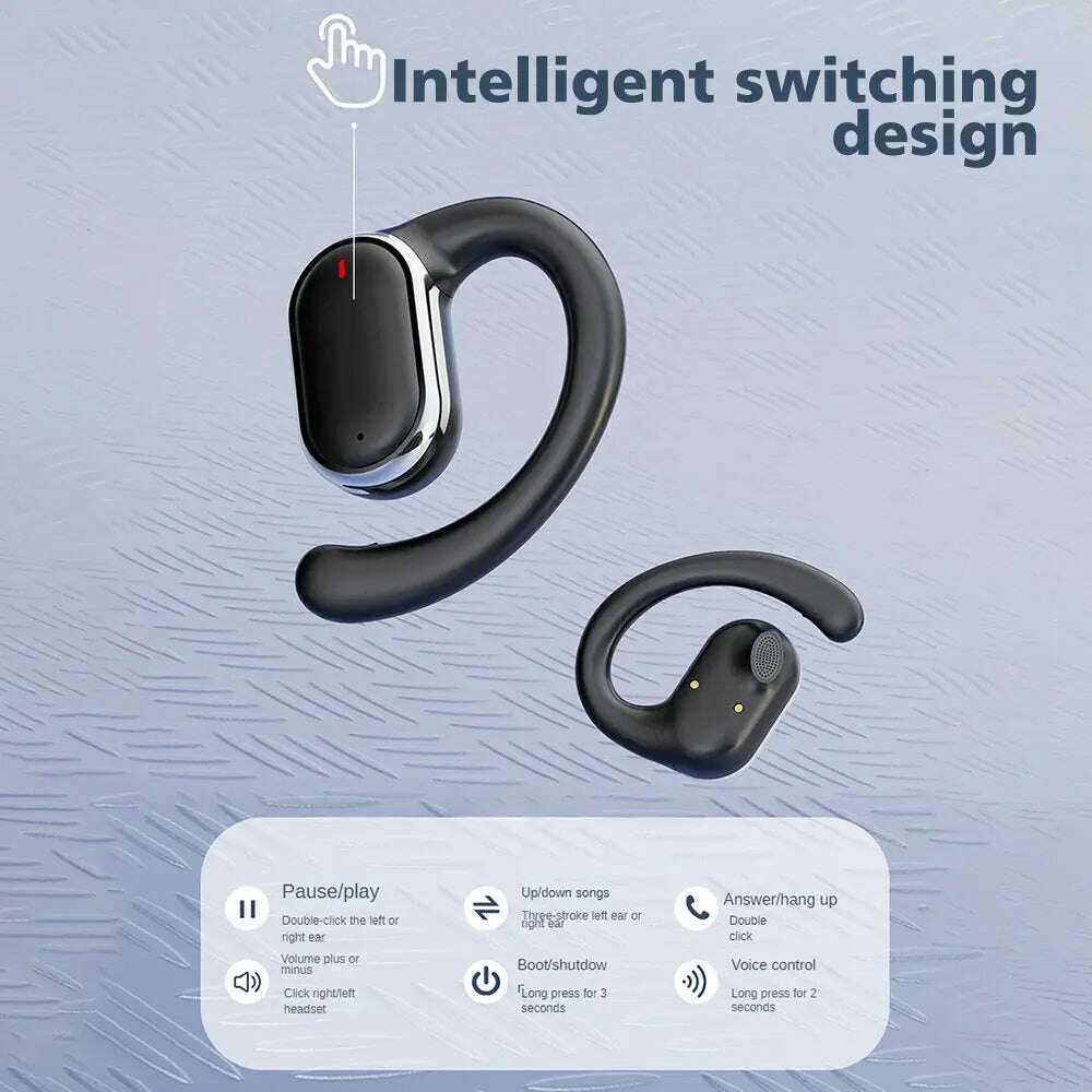 2024 OWS Earhook Earphones Bluetooth 5.3 Low Latency Gaming Sport Headset Waterproof HiFi Stereo Noise Reduction Earbuds - KIMLUD