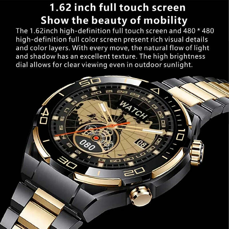 2024 Smart Watch Men 4GB ROM Bluetooth Call NFC IP68 Waterproof GPS Track AI Voice Assistant Women Smart Watch For Huawei Xiaomi - KIMLUD