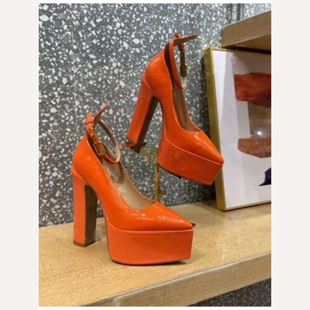 2024 Summer New Women's Shoes Fashion Sexy Thick High Heels Party Banquet Women's Stage Shoes Women's Wedding Shoes - KIMLUD