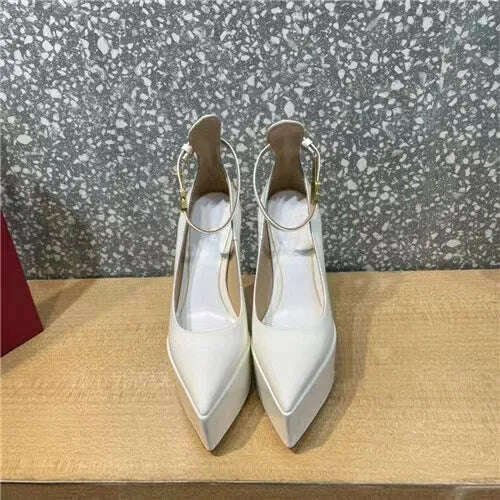 2024 Summer New Women's Shoes Fashion Sexy Thick High Heels Party Banquet Women's Stage Shoes Women's Wedding Shoes - KIMLUD