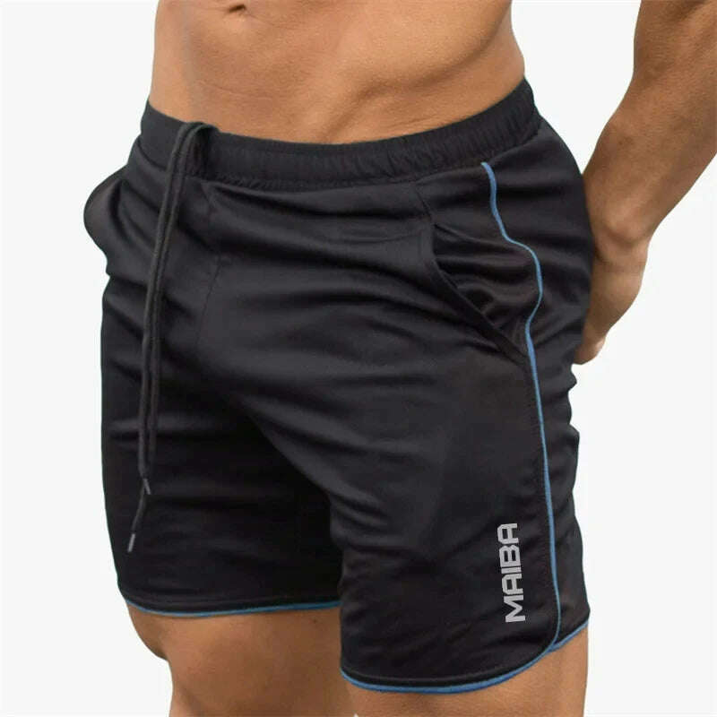 KIMLUD, 2024 Summer Sport Shorts Men Fitness Sweatpants bodybuilding Short Pants Mens Gym Quick Dry brand Jogging mesh men Shorts, Black white / XXL, KIMLUD Womens Clothes