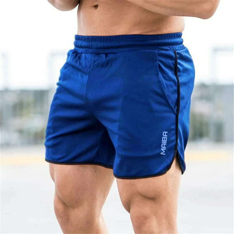 KIMLUD, 2024 Summer Sport Shorts Men Fitness Sweatpants bodybuilding Short Pants Mens Gym Quick Dry brand Jogging mesh men Shorts, Blue / XXL, KIMLUD Womens Clothes