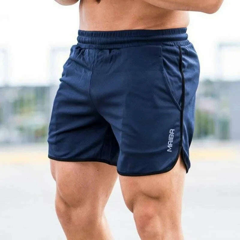 KIMLUD, 2024 Summer Sport Shorts Men Fitness Sweatpants bodybuilding Short Pants Mens Gym Quick Dry brand Jogging mesh men Shorts, Navy blue / XXL, KIMLUD Womens Clothes