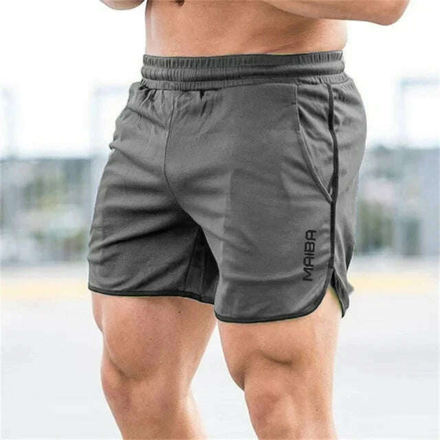 KIMLUD, 2024 Summer Sport Shorts Men Fitness Sweatpants bodybuilding Short Pants Mens Gym Quick Dry brand Jogging mesh men Shorts, Gray / XXL, KIMLUD Womens Clothes