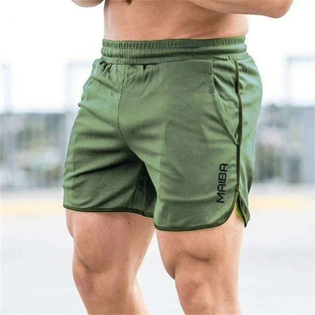 KIMLUD, 2024 Summer Sport Shorts Men Fitness Sweatpants bodybuilding Short Pants Mens Gym Quick Dry brand Jogging mesh men Shorts, Army Green / XXL, KIMLUD Womens Clothes