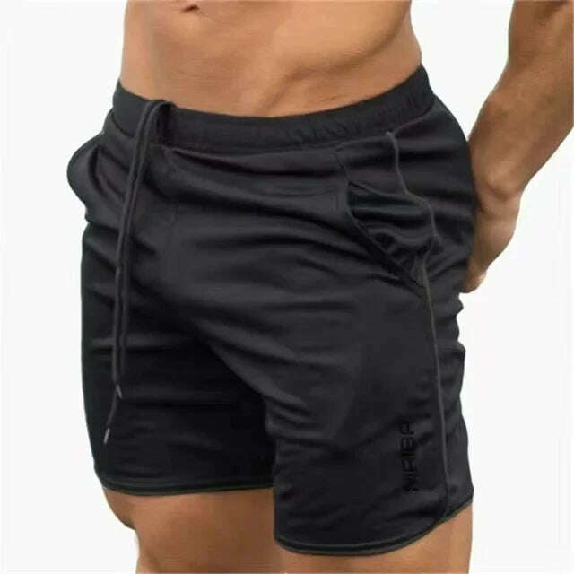 KIMLUD, 2024 Summer Sport Shorts Men Fitness Sweatpants bodybuilding Short Pants Mens Gym Quick Dry brand Jogging mesh men Shorts, Black / XXL, KIMLUD Womens Clothes