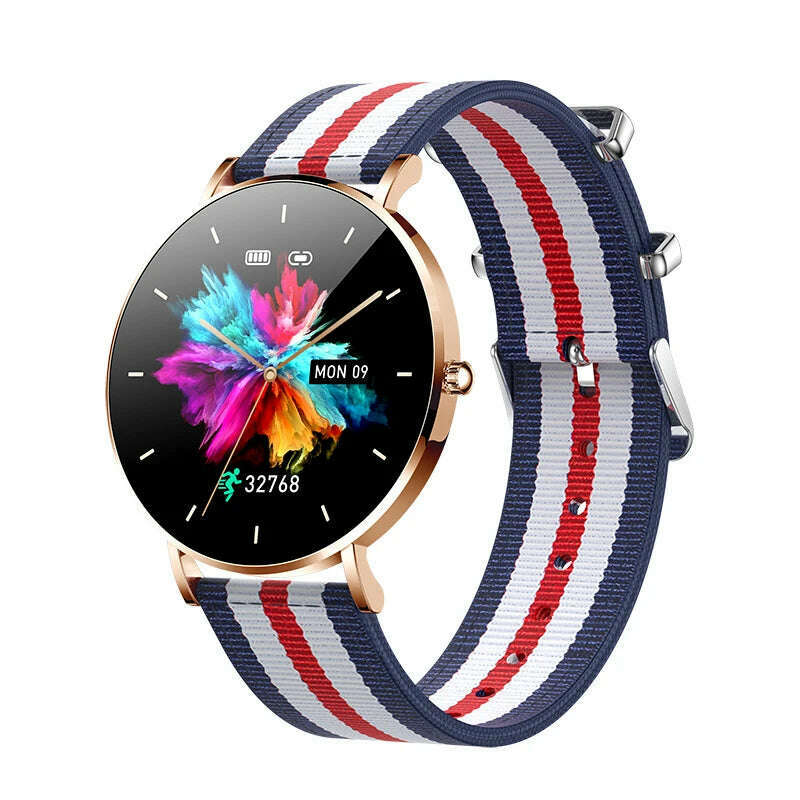 KIMLUD, 2024 Ultra Thin Smart Watch For Women Full Touch Screen IP67 Waterproof Ladies Watches Sports Fitness Tracker Women’s Smartwatch, gold, KIMLUD APPAREL - Womens Clothes