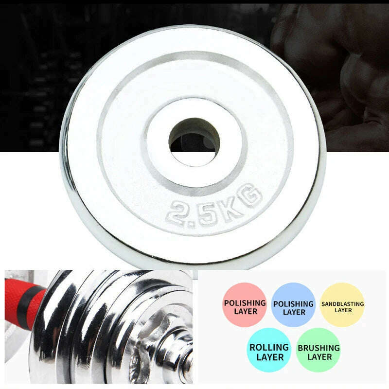 20KG Adjustable Weight Dumbells Fitness Dumbbell Electroplating Weight Bars Gym Dumbells Barbell Set For Men Body Building Home - KIMLUD