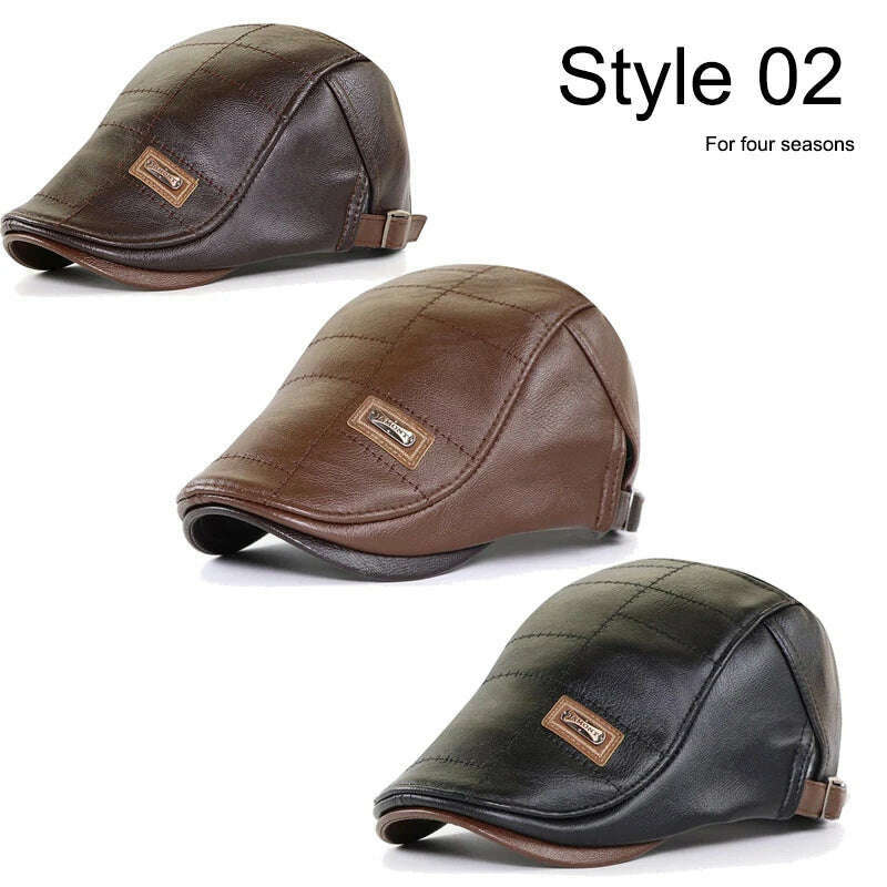 21 Types Men Berets 2021 Spring Autumn Winter Windproof Street Newsboy Beret Hat Retro England Hat Men Hats Peaked Painter Caps - KIMLUD