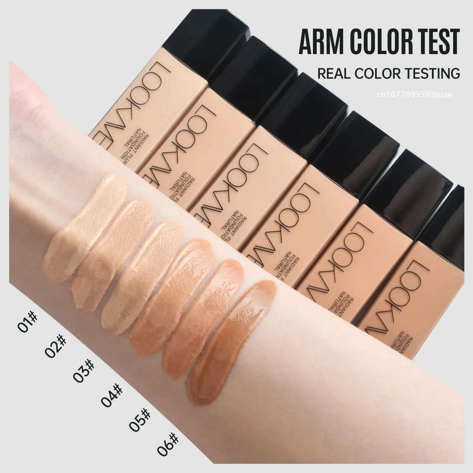 21g Liquid Foundation Long Lasting Full Coverage Matte Moisturizing Eveness Dark Beige Concealer Cream Base Makeup Cosmetics - KIMLUD