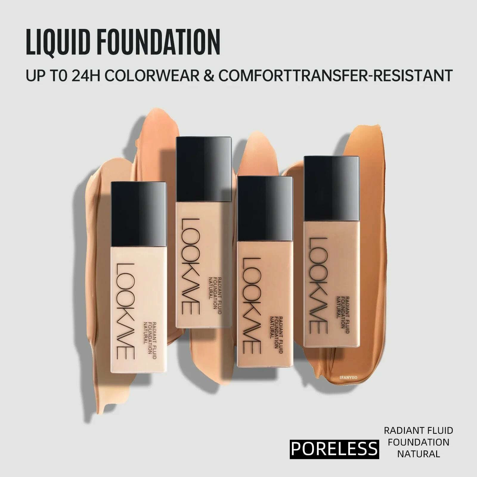 21g Liquid Foundation Long Lasting Full Coverage Matte Moisturizing Eveness Dark Beige Concealer Cream Base Makeup Cosmetics - KIMLUD