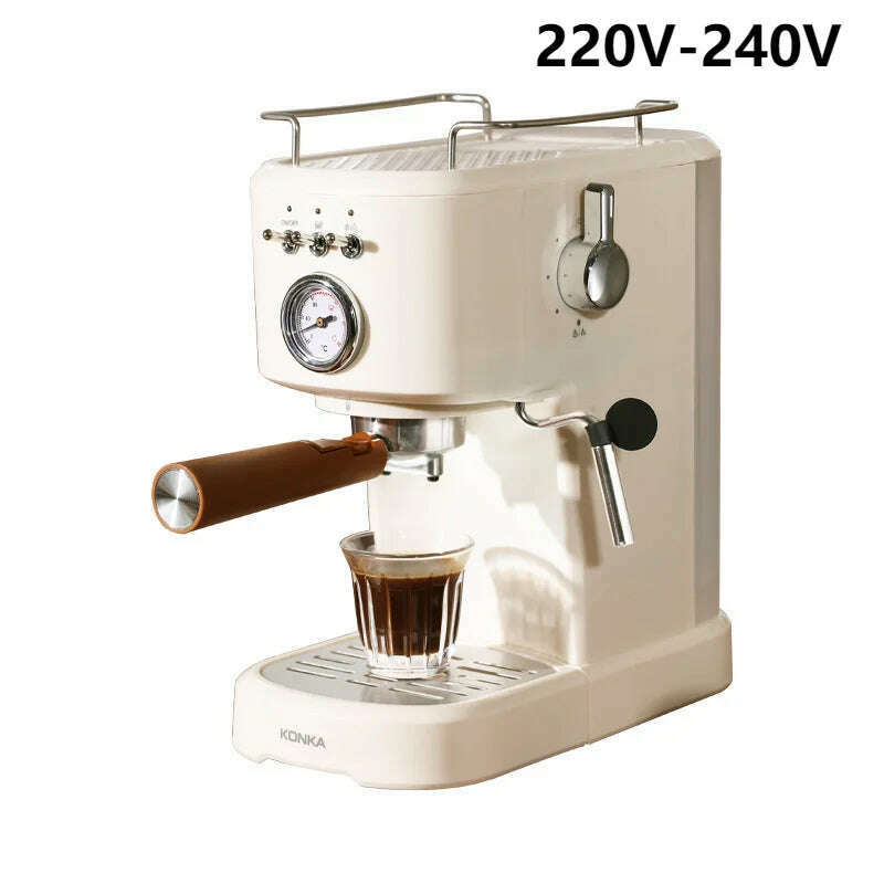 KIMLUD, 220V 1100W 1.2L Italian Coffee Machine Semi-automatic Extraction Espresso Machine Household Small Handle Capsule Coffee Machine, 220V / CHINA, KIMLUD Womens Clothes