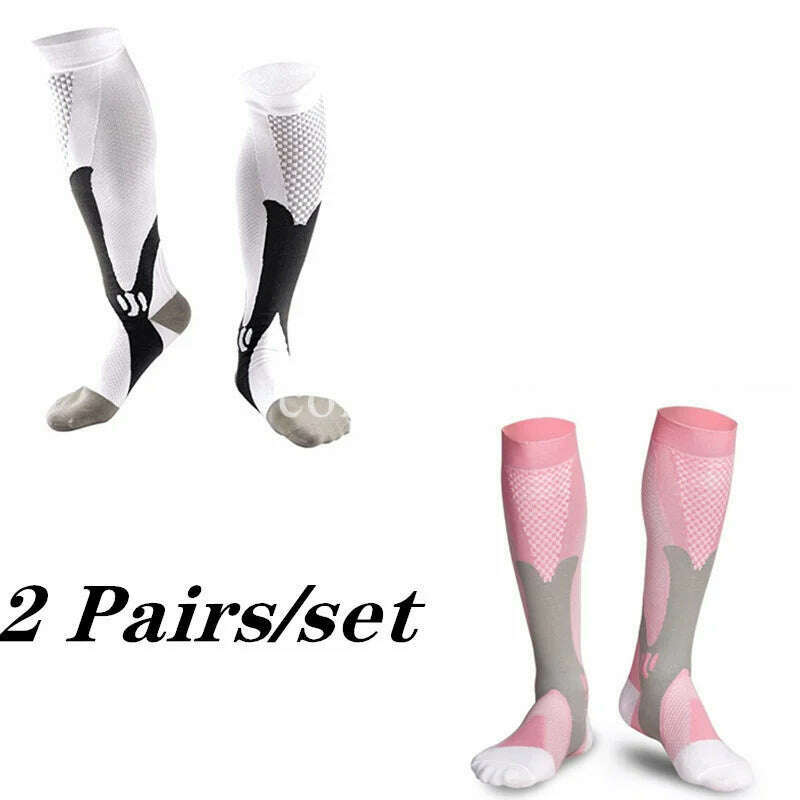 KIMLUD, 2/3/4 Pairs Compression Socks Knee High Sports Socks Medical Nursing Stockings Varicose Veins Socks Outdoor Cycling Socks, MIX002-38 / L-XL, KIMLUD APPAREL - Womens Clothes