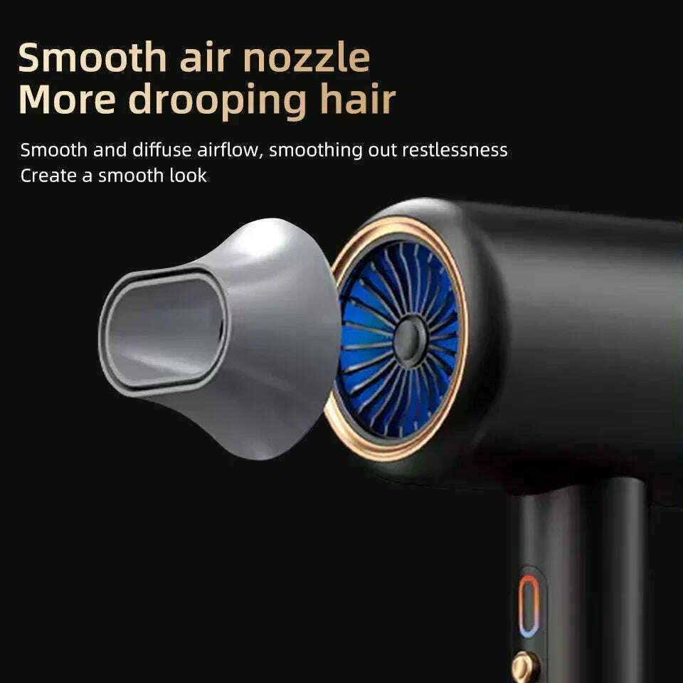 2400W 3th Gear Professional Hair Dryer Negative Lonic Blow Dryer Hot Cold Wind Air Brush Hairdryer Strong PowerDryer Salon Tool - KIMLUD