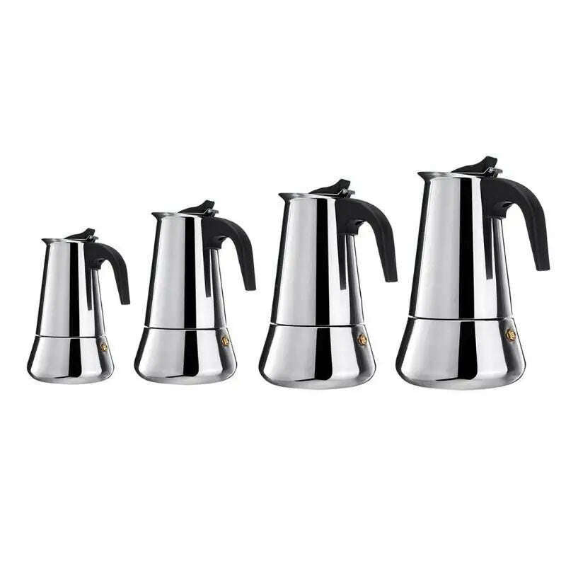 KIMLUD, 2/4/6/9 Cups Coffee  Pot Stainless Steel Mocha Espresso Latte Stovetop Filter Moka Coffee Maker Coffee Pot for Kitchen WF1111, KIMLUD Womens Clothes