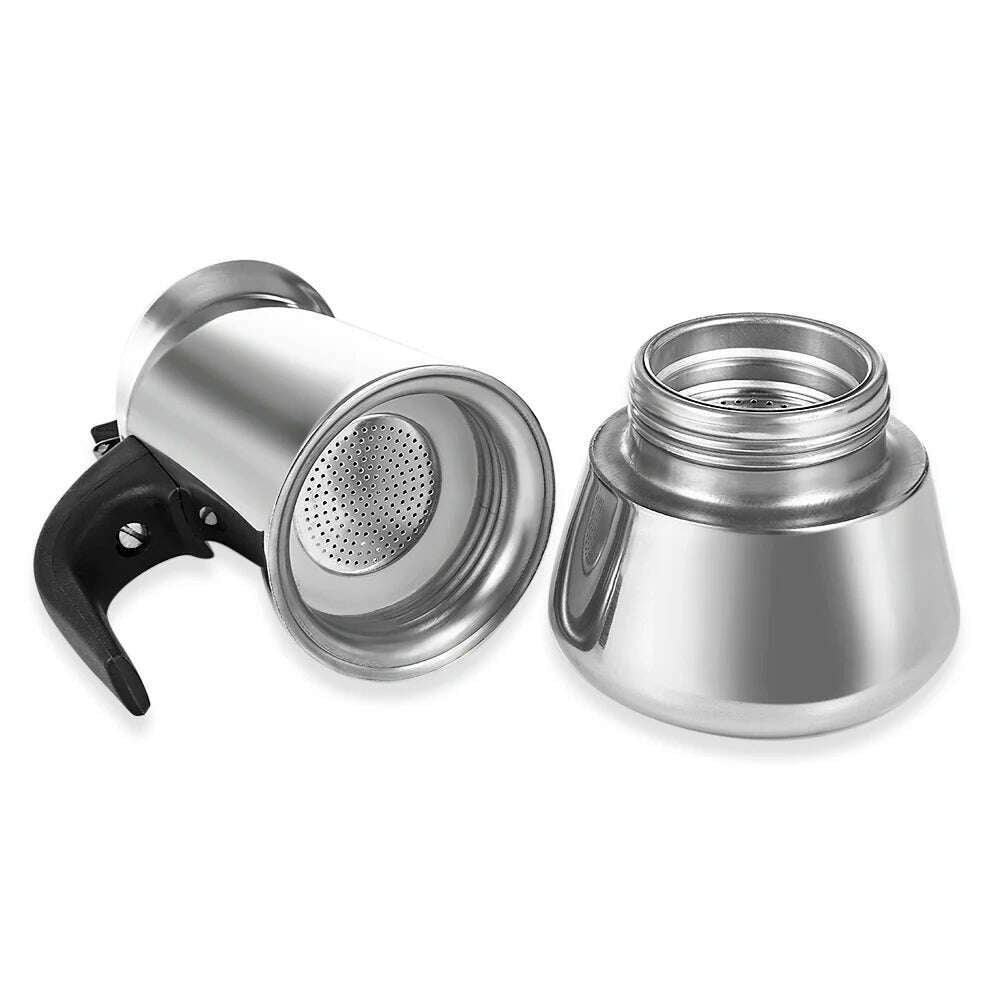 KIMLUD, 2/4/6/9 Cups Coffee  Pot Stainless Steel Mocha Espresso Latte Stovetop Filter Moka Coffee Maker Coffee Pot for Kitchen WF1111, KIMLUD Womens Clothes
