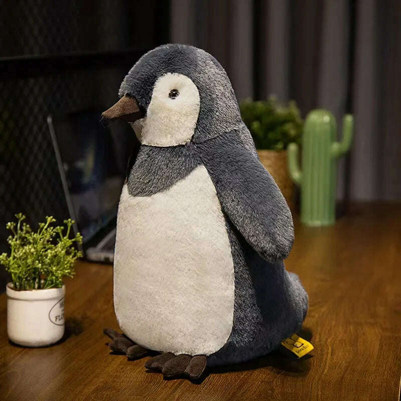 KIMLUD, 25/35cm Cute Penguin Plush Toys Lovely Soft Stuffed Cartoon Animals Dolls For Birthday Christmas Gift, Grey / 25cm, KIMLUD APPAREL - Womens Clothes