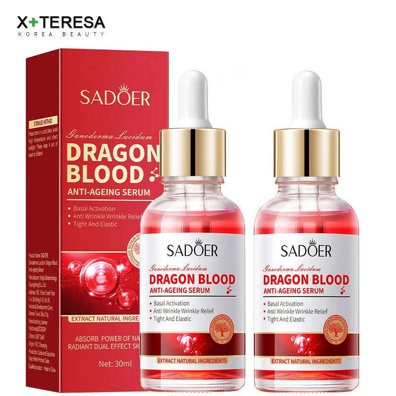 KIMLUD, 2pcs Royal Dragon Blood Serum Face Tightener Placenta Face Moisturizing Firming Retinol Essence Korean Cosmetics Beauty, Default Title, KIMLUD Womens Clothes