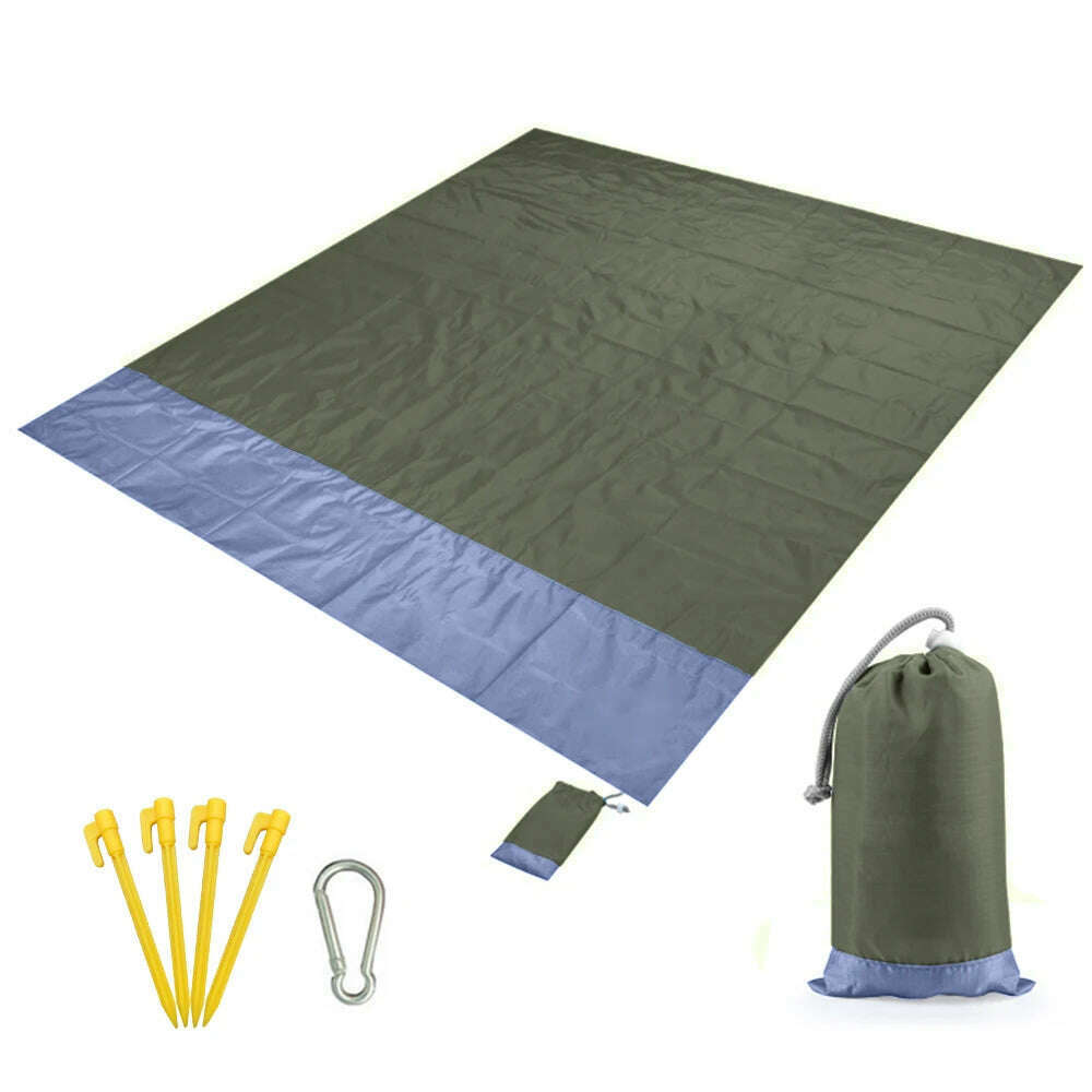 2x2.1m Waterproof Beach Blanket Outdoor Camping Blanket Portable Picnic Mat Camping Ground Mat Mattress - KIMLUD