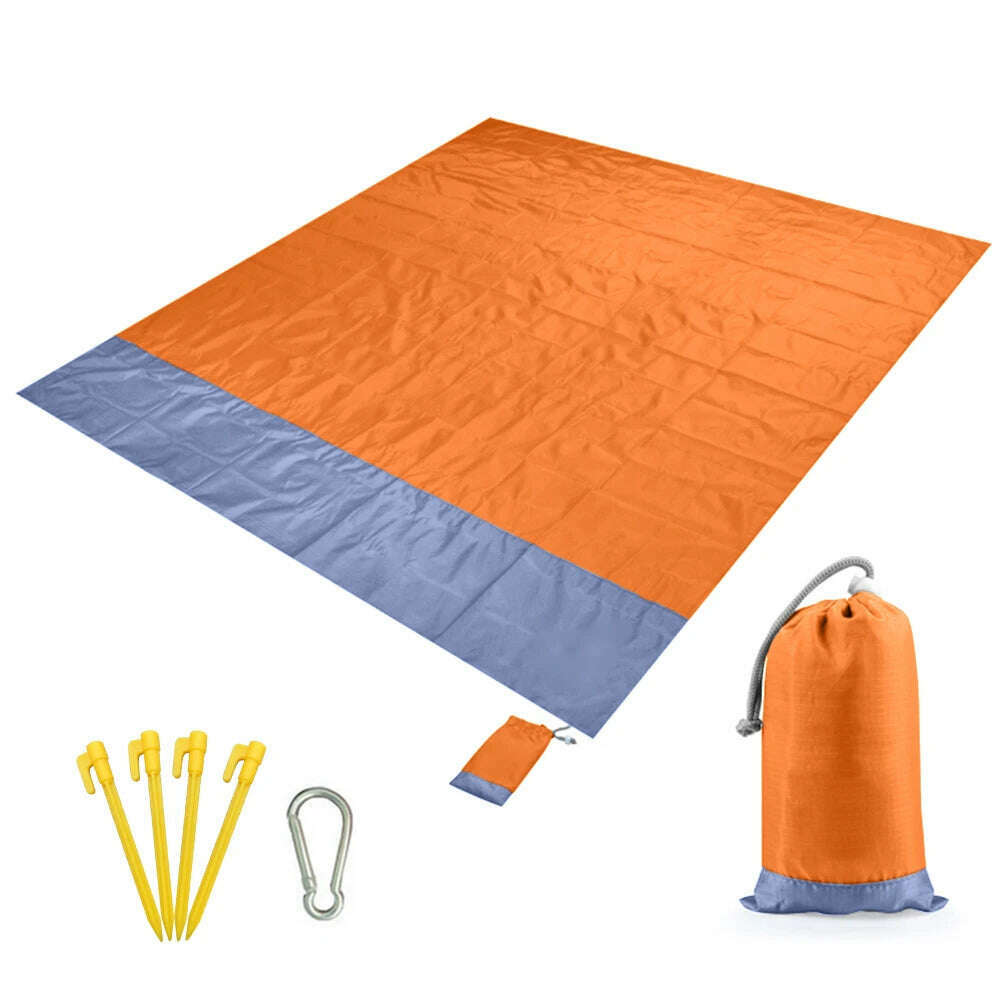 2x2.1m Waterproof Beach Blanket Outdoor Camping Blanket Portable Picnic Mat Camping Ground Mat Mattress - KIMLUD