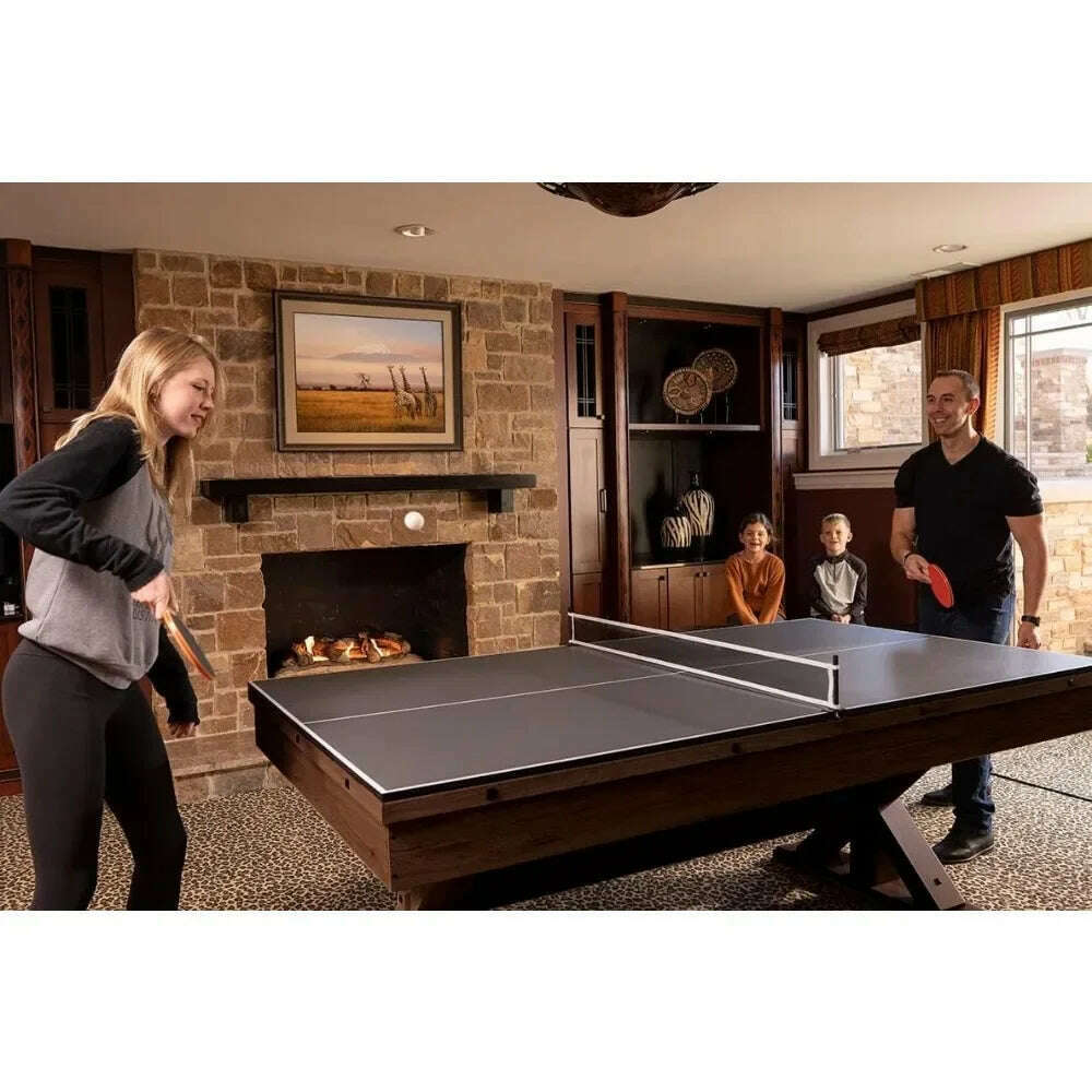 KIMLUD, 3 in 1 Multi Game Pool Table with Dining Top Pool  Ping Pong  Combo, 7 FT Includes Pool Table Accessories and Tennis, KIMLUD Womens Clothes