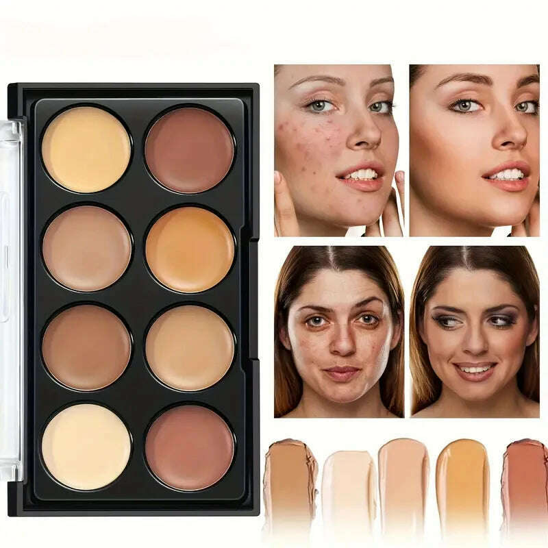 3 in 1 palette, contour concealer, long lasting, covers skin imperfections, creates a perfect and natural 3D makeup look - KIMLUD