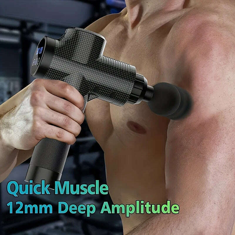 KIMLUD, 30 Level Massage Gun Fascia Deep Muscle Relax Body Neck Massager Electric Fitness Equipment Noise Reduction Male Female, KIMLUD Womens Clothes