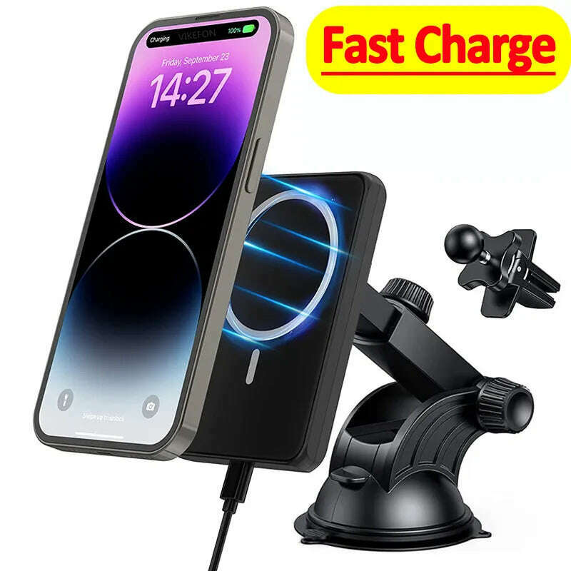 KIMLUD, 30W Magnetic Car Wireless Chargers Air Vent Phone Holder for iphone 14 13 12 Pro Max Macsafe Car Charger Fast Charging Station, KIMLUD Womens Clothes