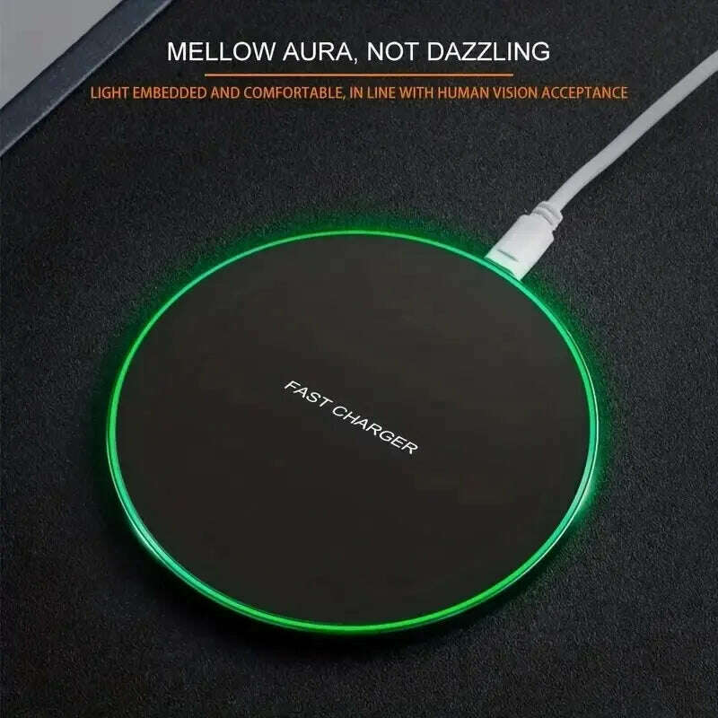 30W Wireless Charger For iPhone 15 14 13 12 X Pro Max Induction Fast Charging Pad Dock Station For Samsung S23 S22 Xiaomi Huawei - KIMLUD