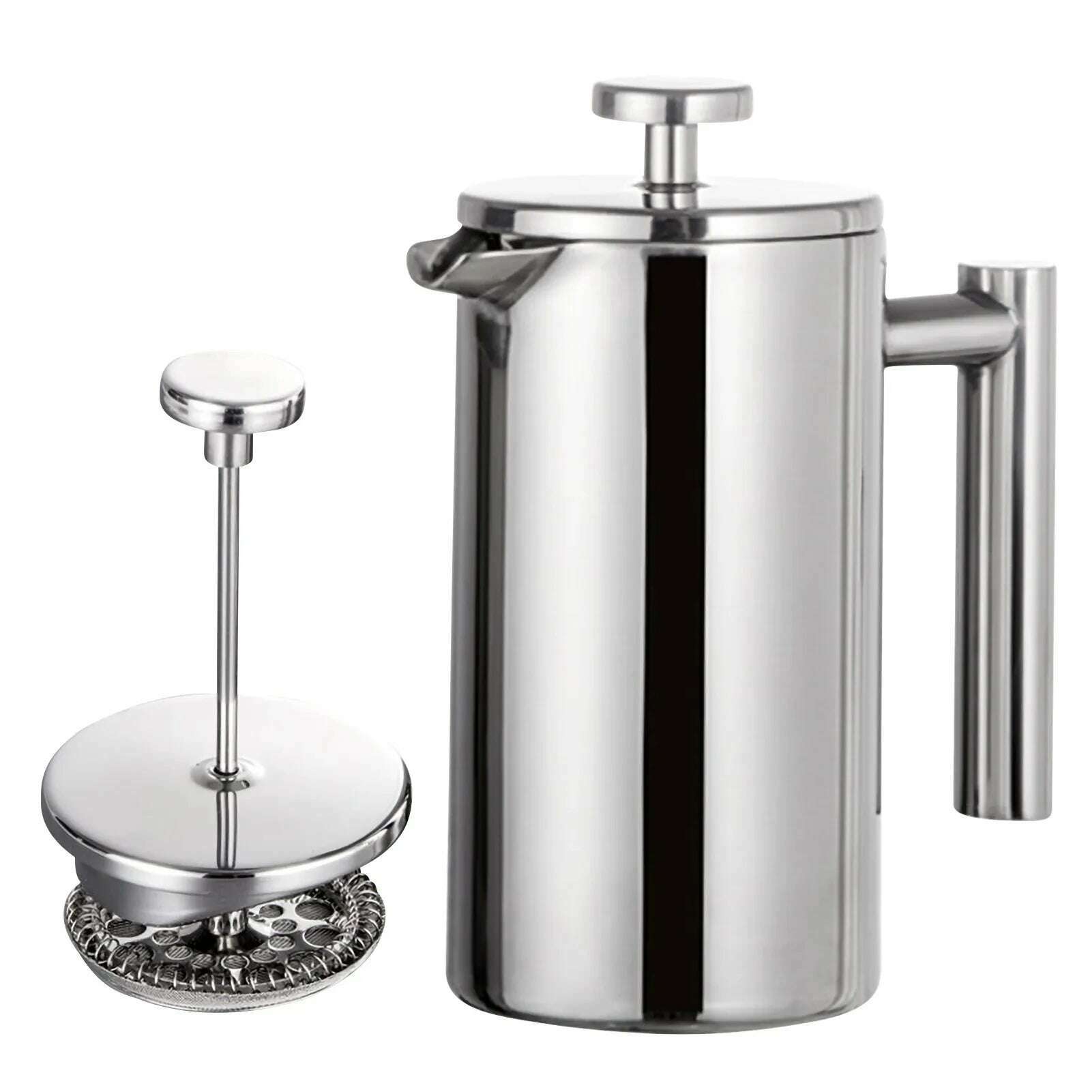 350ml/800ml/1000ml Coffee Maker Pot French Press Coffee Maker Stainless Steel Double Walled Insulated Coffee Maker Pot - KIMLUD