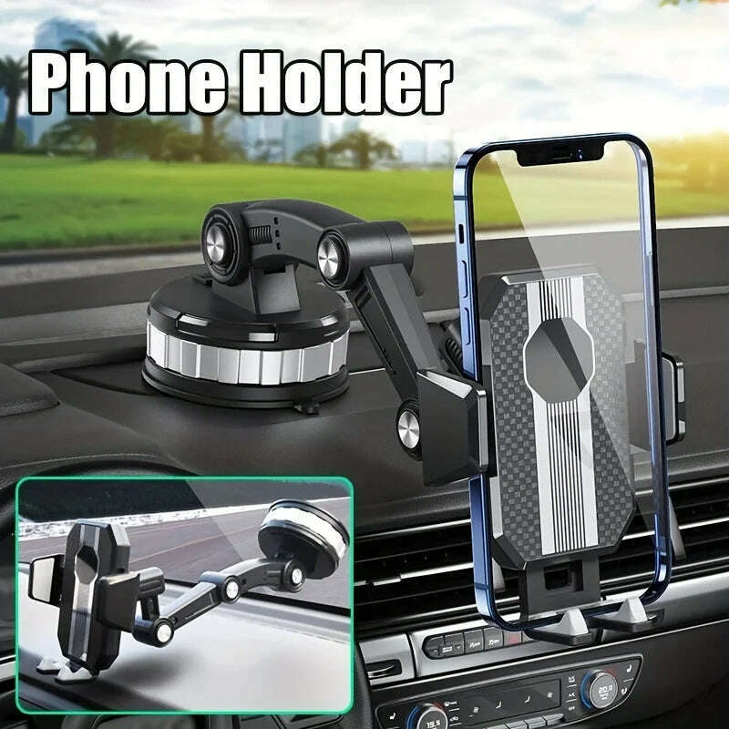 KIMLUD, 360 Rotatable Cellphone Car Phone Holder Fixed Shockproof Mobile Stand Big In GPS Support For iPhone Xiaomi Samsung Accesorries, KIMLUD Womens Clothes