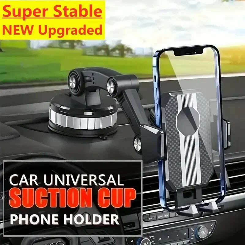 360 Rotate Universal Car Phone Holder Moblie Windshield Mount Stand For iPhone Samsung Xiaomi Hand Free Driving Car Phone Holder - KIMLUD