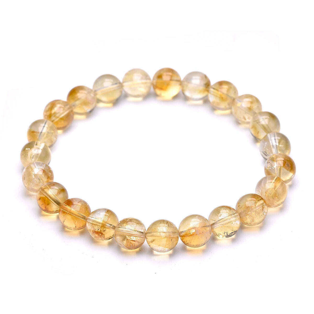 3A Natural Reiki Healing Energy Yelllow Citrine Quartz Chakra Meditation Degausst Beads Bracelets For Women Men Lucky Jewelry - KIMLUD