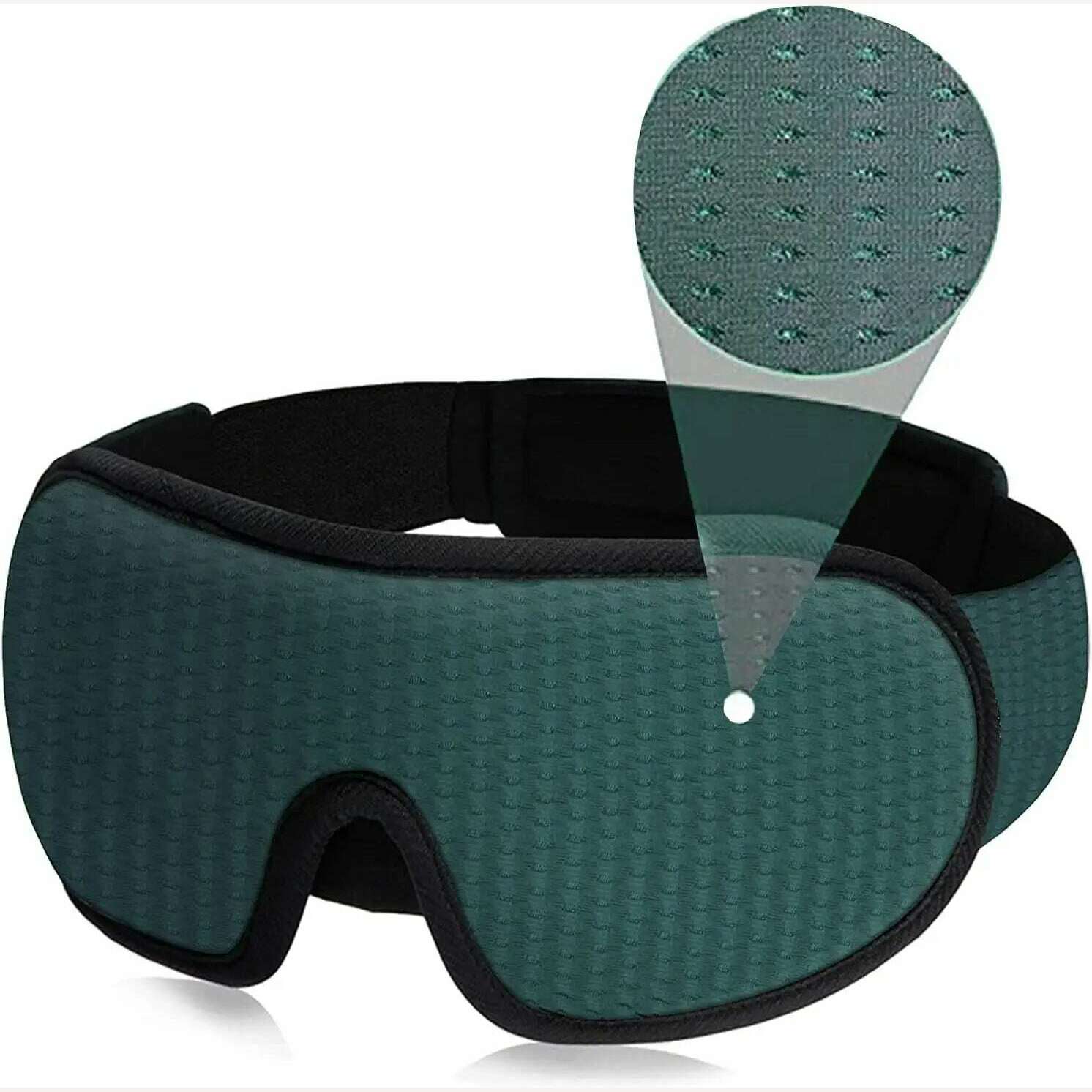 KIMLUD, 3D Mask for Sleep Eye Mask Lights Blockout Soft Padded Sleeping Masked Fabric Cover Shade Blindfold Eyepatch, Green, KIMLUD Womens Clothes