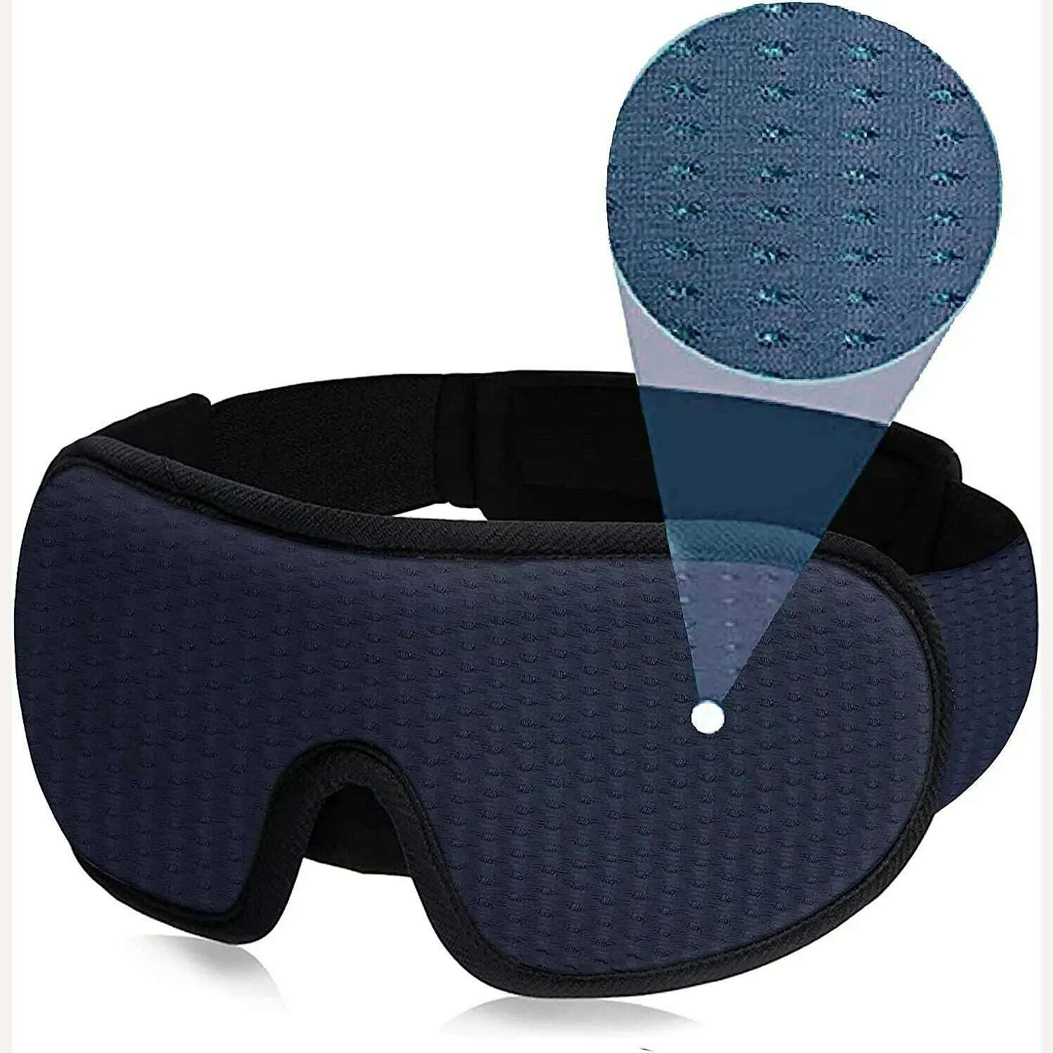 KIMLUD, 3D Mask for Sleep Eye Mask Lights Blockout Soft Padded Sleeping Masked Fabric Cover Shade Blindfold Eyepatch, navy blue, KIMLUD Womens Clothes