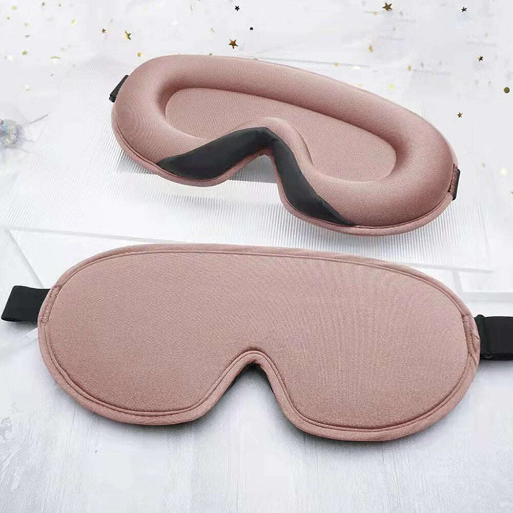 3D Memory Foam Silk Sleep Mask Soft Eye Patches Comfort Three Dimensiona Design Face Sleeping Mask Eyeshade Breathable Women Men - KIMLUD