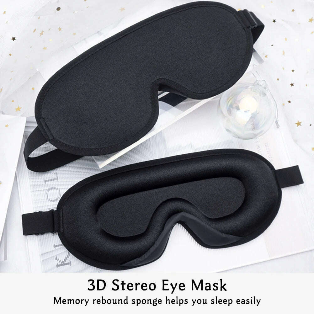 KIMLUD, 3D Memory Foam Silk Sleep Mask Soft Eye Patches Comfort Three Dimensiona Design Face Sleeping Mask Eyeshade Breathable Women Men, KIMLUD Womens Clothes