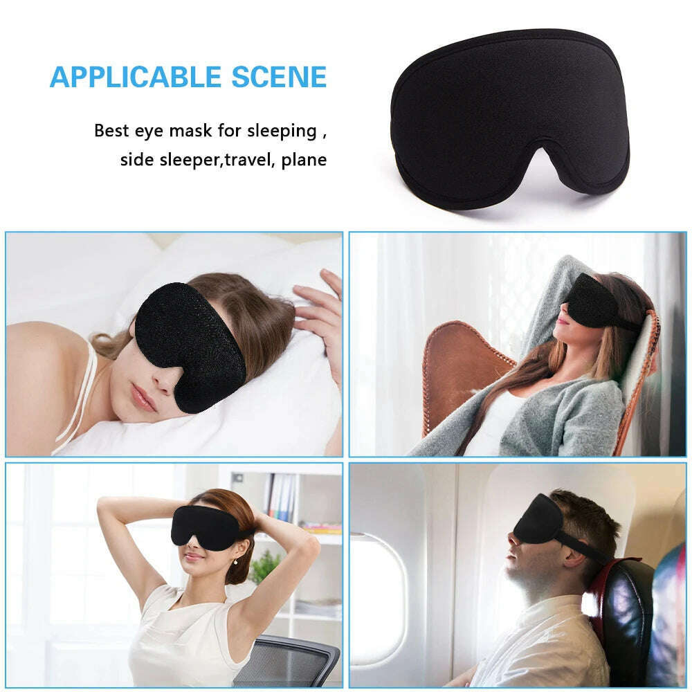 KIMLUD, 3D Memory Foam Silk Sleeping Mask Soft Eye Patches Breathable Sleep Mask Eyeshade Blindfold Travel Cover Eyemask for Sleeping, KIMLUD Womens Clothes