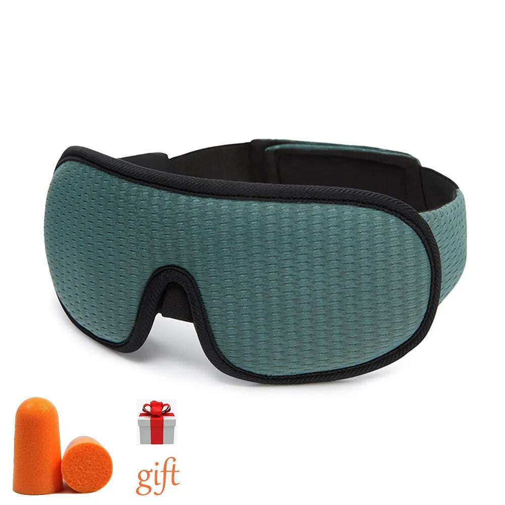 KIMLUD, 3D Sleeping Mask Block Out Light Sleep Mask for Eyes Sleepmaker EyeShade Blindfold Sleeping Face Mask Eye Patch Breathable, Sleepng mask-Green, KIMLUD Womens Clothes