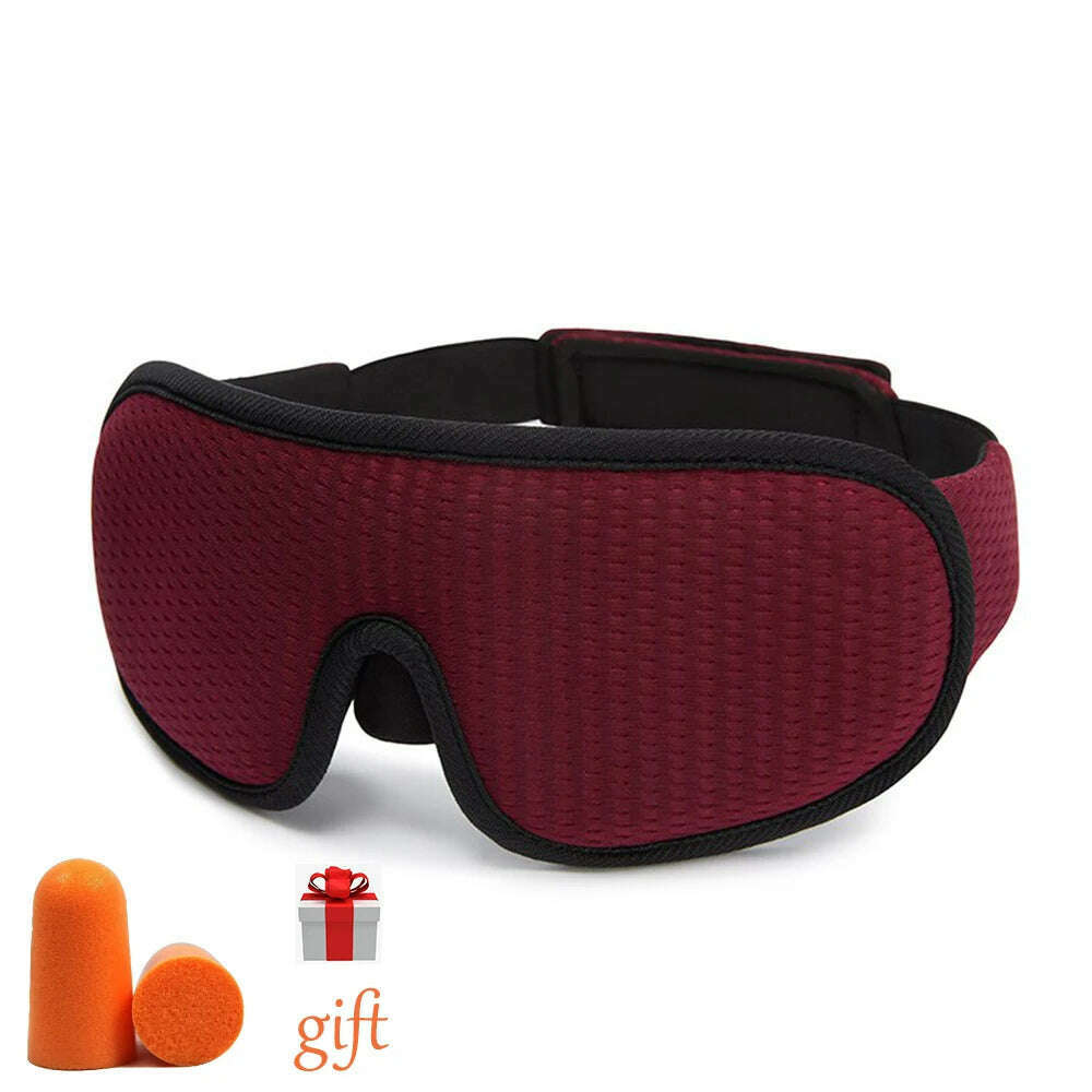 KIMLUD, 3D Sleeping Mask Block Out Light Sleep Mask for Eyes Sleepmaker EyeShade Blindfold Sleeping Face Mask Eye Patch Breathable, Sleepng mask-Red, KIMLUD Womens Clothes