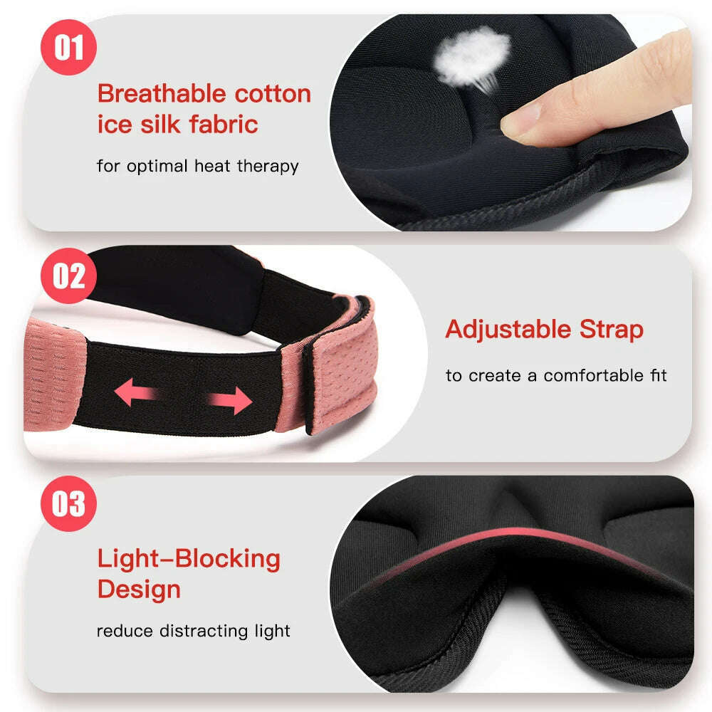 KIMLUD, 3D Sleeping Mask Blocking Light Sleep Eye Mask Memory Foam Eyeshade Soft Padded Slaapmasker EyePatch Travel Sleeping Aid, KIMLUD Womens Clothes