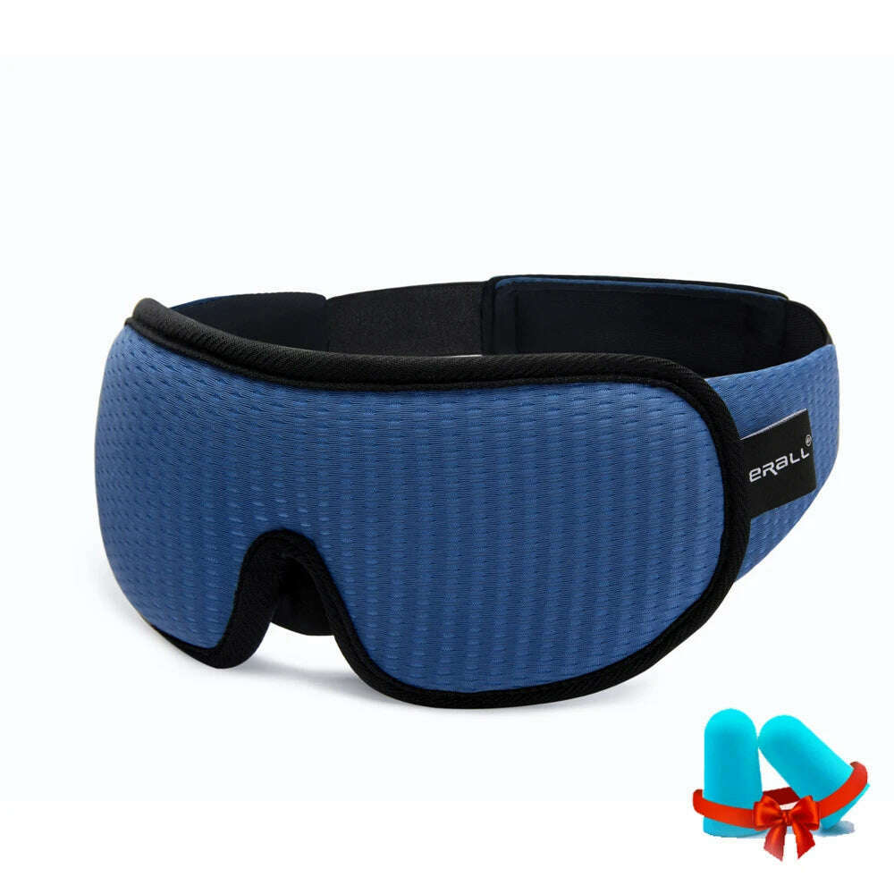 KIMLUD, 3D Sleeping Mask Blocking Light Sleep Eye Mask Memory Foam Eyeshade Soft Padded Slaapmasker EyePatch Travel Sleeping Aid, 1PC-Blue, KIMLUD Womens Clothes