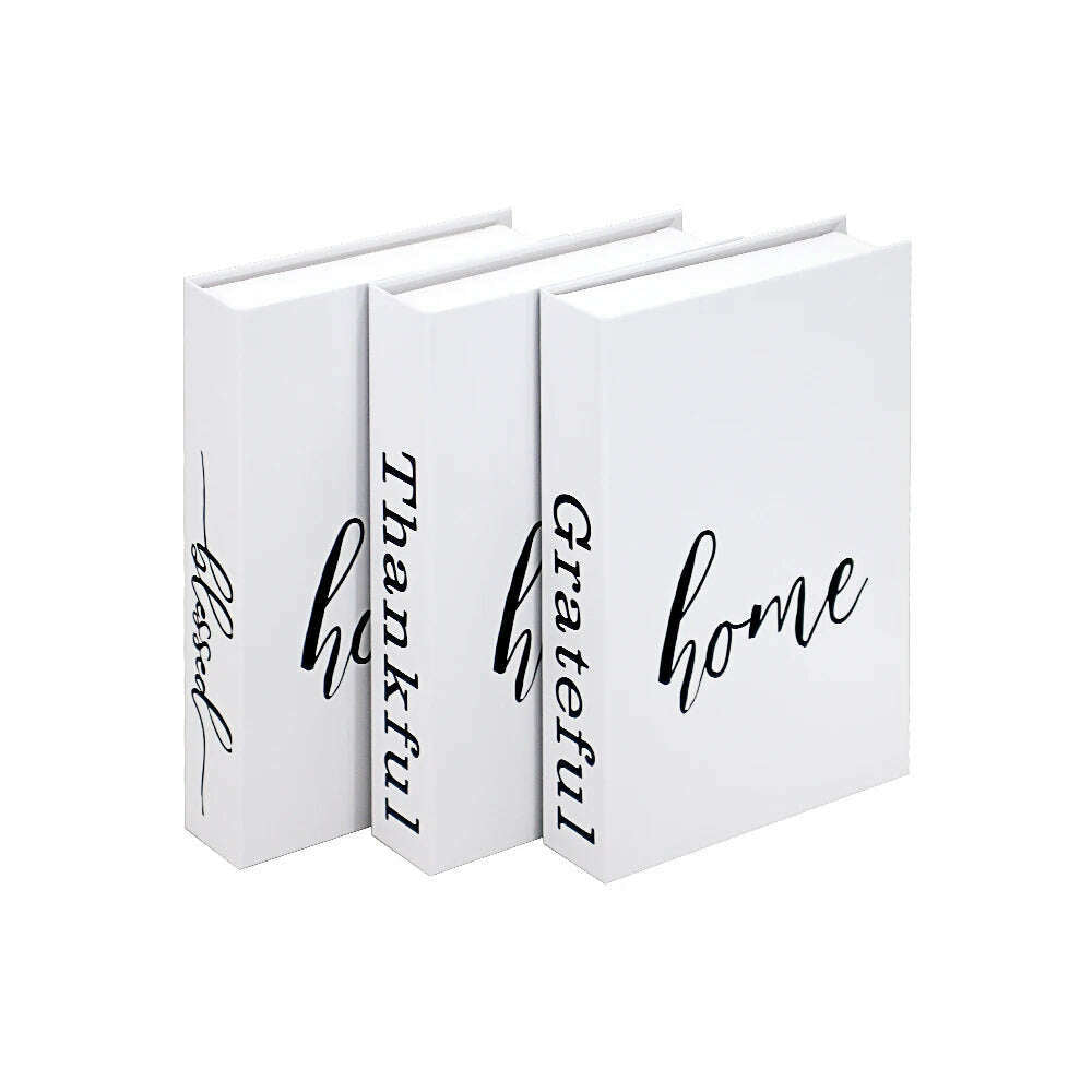 3Pcs/Set Fake Book for Decoration Simple Living Room Faux Books Villa Shelf Room Coffee Table Props Book Ornaments Home Decor - KIMLUD