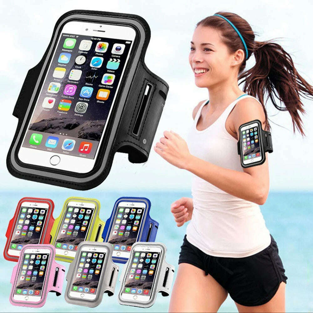 4-6.5 Inch Waterproof Arm Bag Running Bags Men Women Armbands Touch Screen Cell Phone Arms Band Phone Case Sports Accessory - KIMLUD