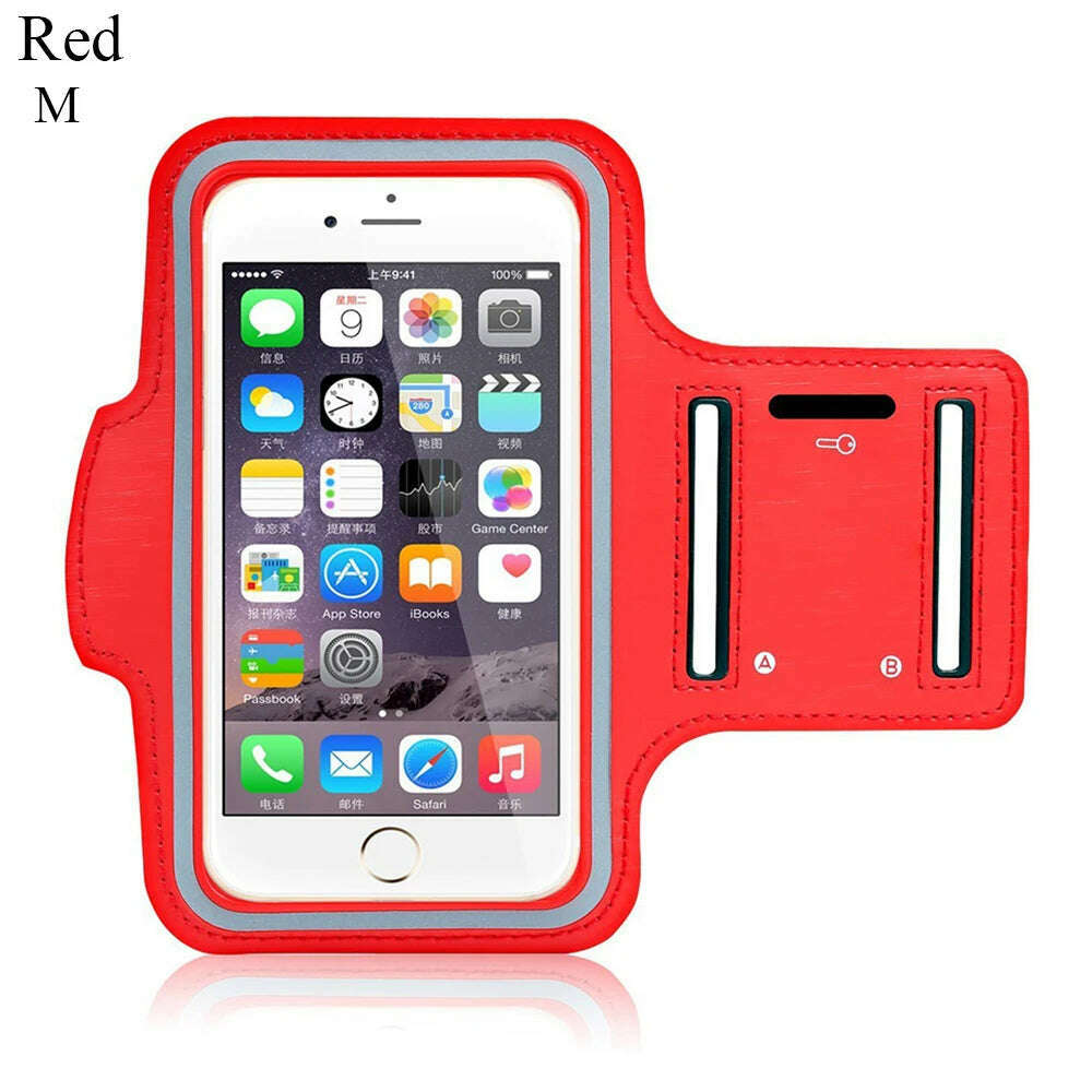 4-6.5Inch Smartphone Running Bags Men Women Waterproof Light Cell Phone Touch Screen Armbands Phone Case Sports Accessories - KIMLUD