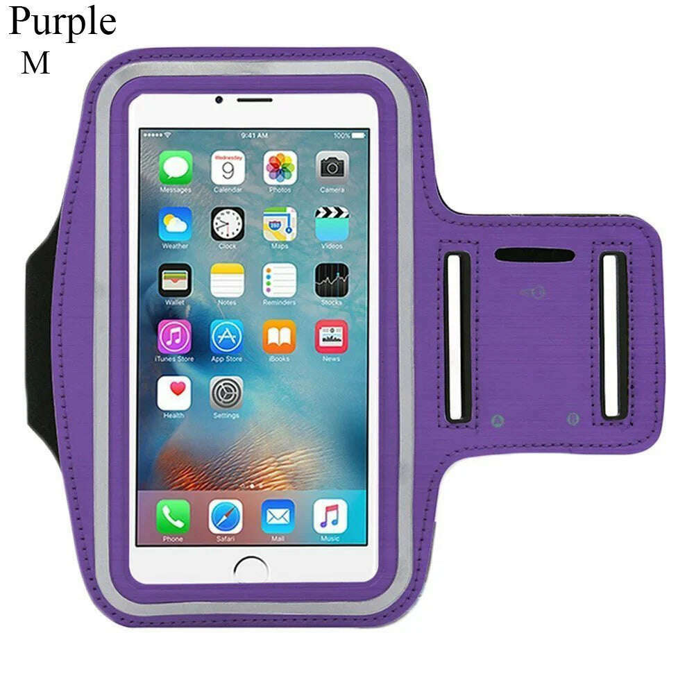 4-6.5Inch Smartphone Running Bags Men Women Waterproof Light Cell Phone Touch Screen Armbands Phone Case Sports Accessories - KIMLUD