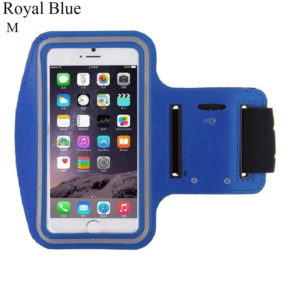 4-6.5Inch Smartphone Running Bags Men Women Waterproof Light Cell Phone Touch Screen Armbands Phone Case Sports Accessories - KIMLUD