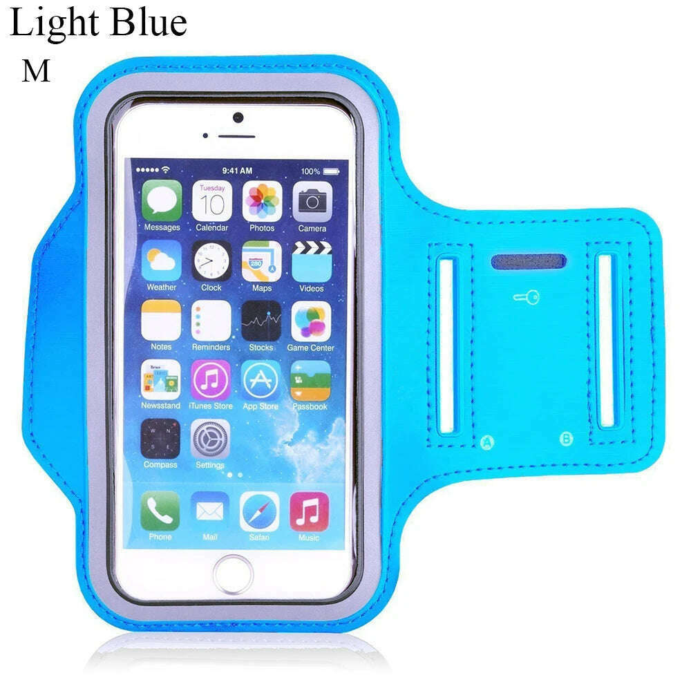 4-6.5Inch Smartphone Running Bags Men Women Waterproof Light Cell Phone Touch Screen Armbands Phone Case Sports Accessories - KIMLUD