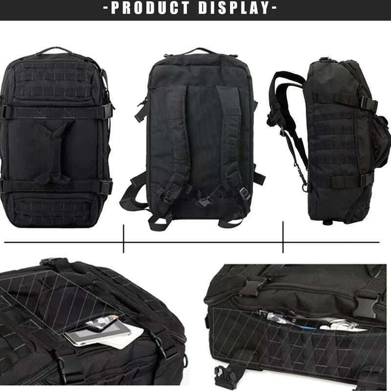 40L 60L 80L Travel Duffel Bag Military Tactical Backpack with Adjustable Strap Weekender Bag for Men Women Waterproof Gym Bags - KIMLUD