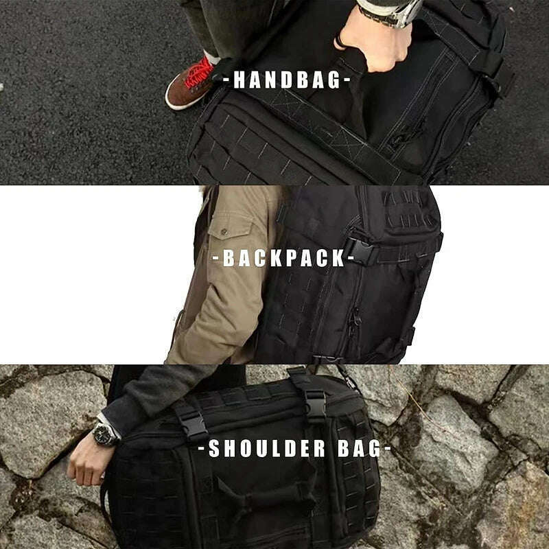 40L 60L 80L Travel Duffel Bag Military Tactical Backpack with Adjustable Strap Weekender Bag for Men Women Waterproof Gym Bags - KIMLUD